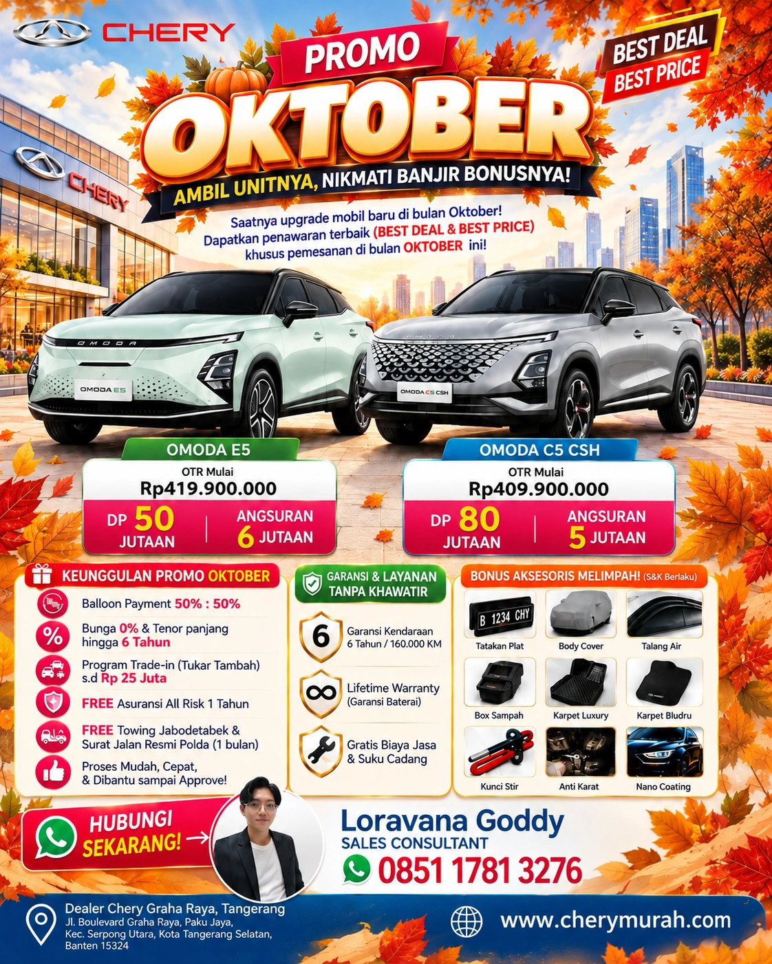 Promo Oktober Omoda E5 dan Omoda C5 CSH